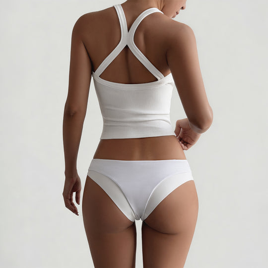Damen Sportliches Trägershirt mit modischem Bicolor-Design EB