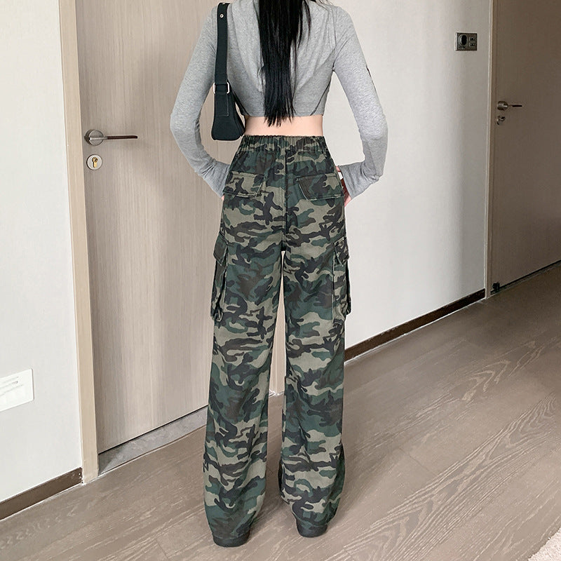 Damen Cargohose im modischen Camouflage-Design mit praktischen Taschen EB