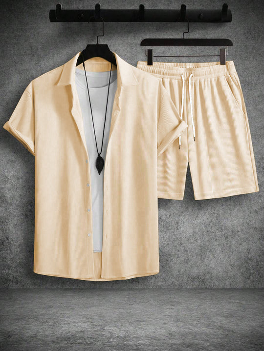 Damen lässiges Freizeit-Set mit strukturiertem Design EB