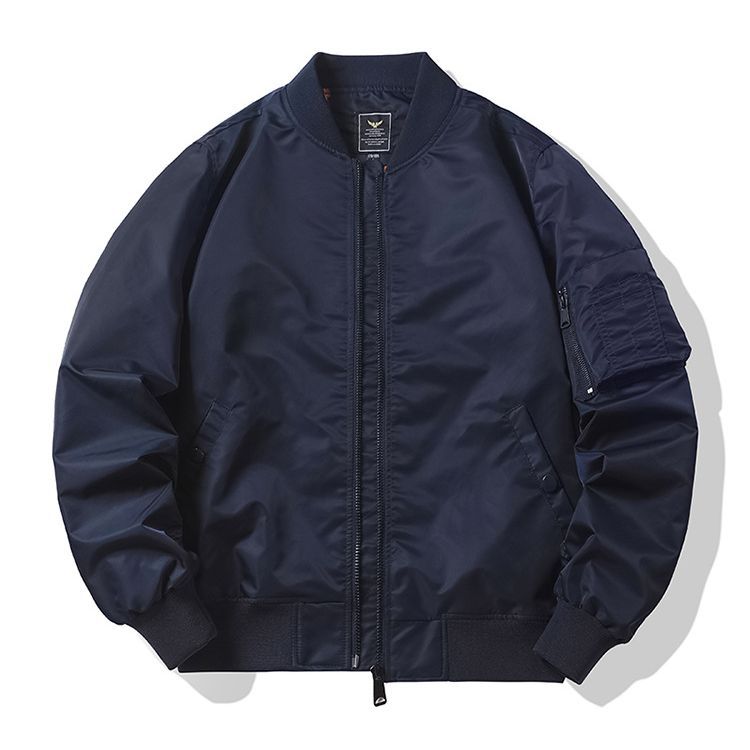 Men's  low-profile utility bomber jacket with two-way concealed zip and sleeve tool pocket EB