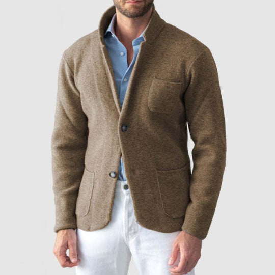 EB | Blazer Slim Fit Wollmischung Reverskragen Zwei Knöpfe Taschendetails