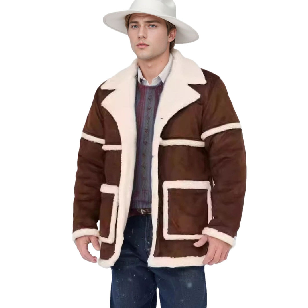 Herren Lässige und gefütterte Outdoor-Jacke mit großen Taschen EB