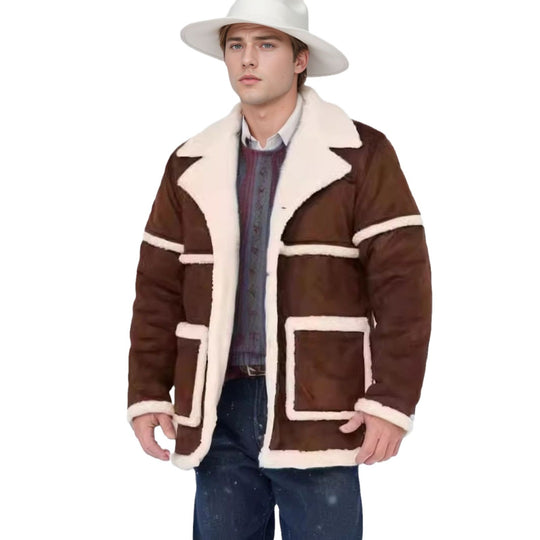 Herren Lässige und gefütterte Outdoor-Jacke mit großen Taschen EB