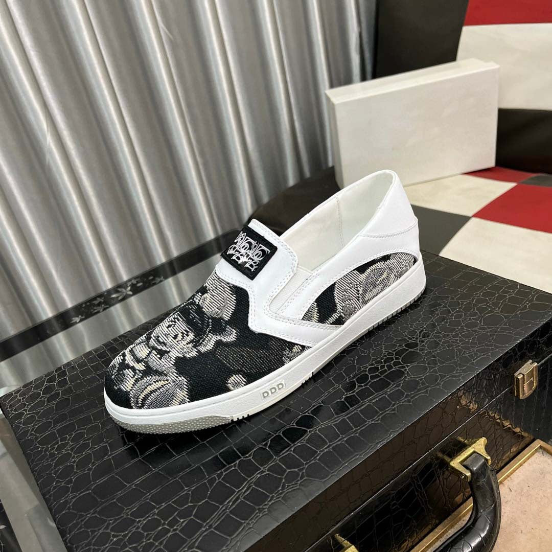 Damen Slip-On Sneakers mit kreativem Motiv und ergonomischem Komfort EB