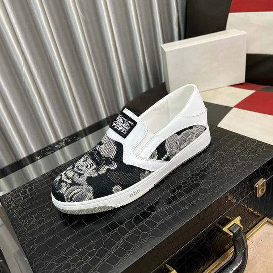 Damen Slip-On Sneakers mit kreativem Motiv und ergonomischem Komfort EB