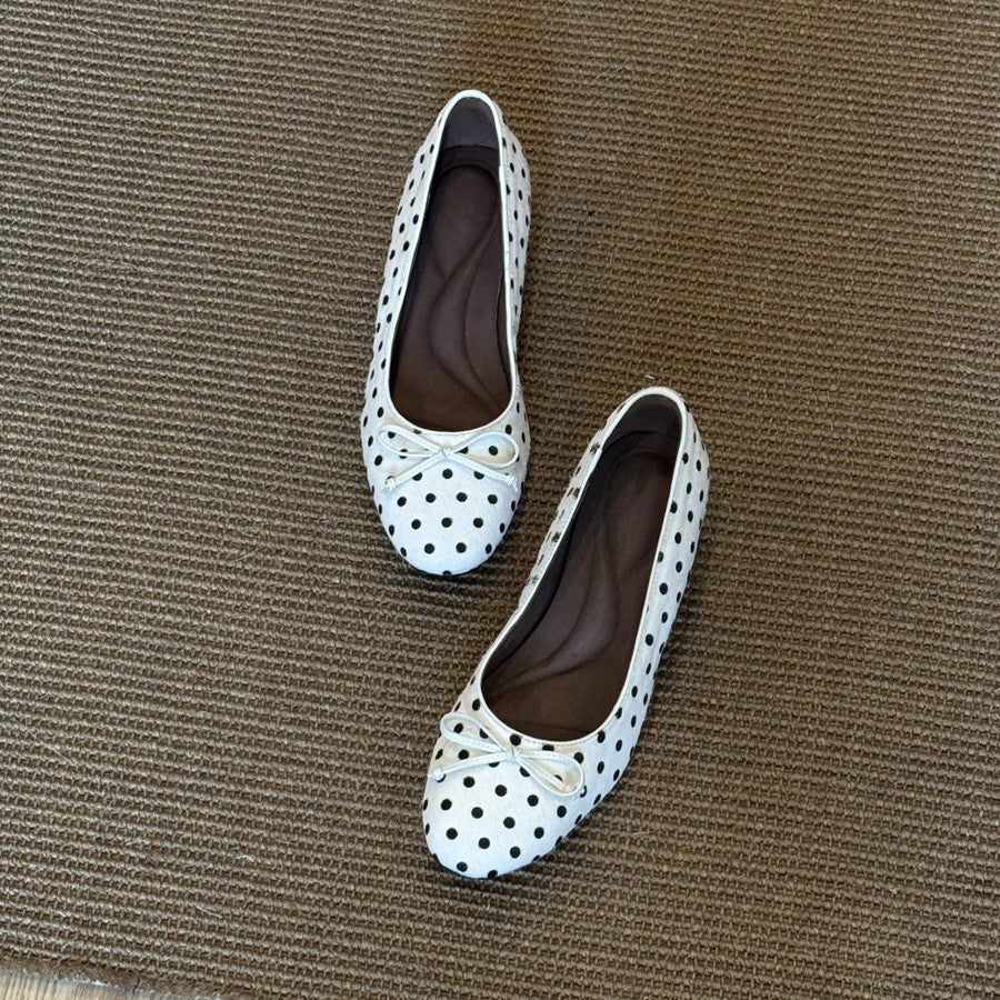 Damen Ballerinas mit modischem Punktedesign und bequemer Passform EB
