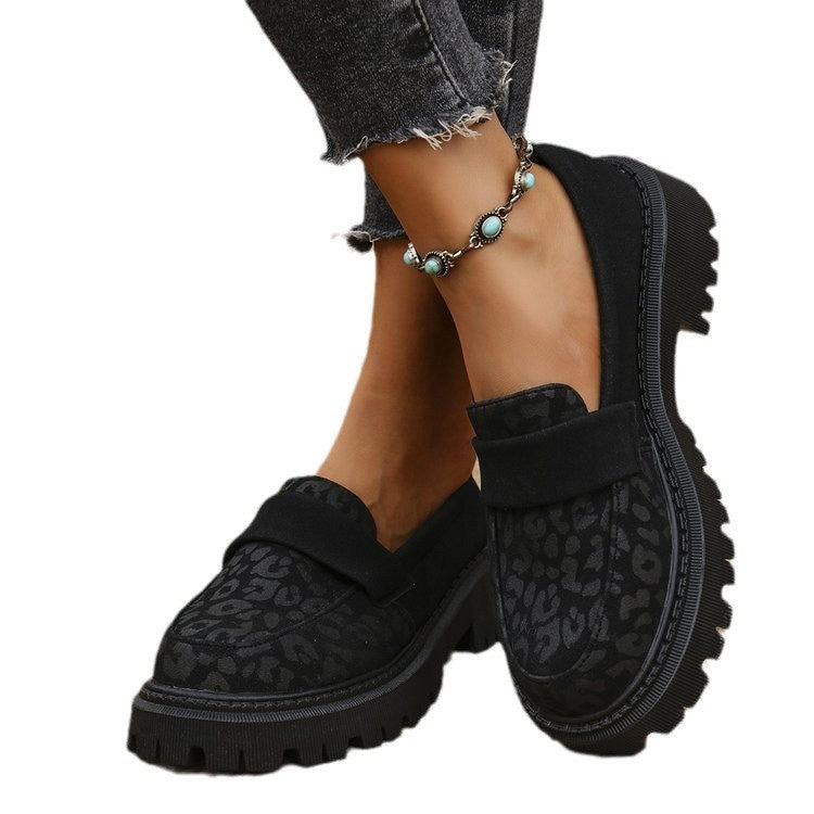 Damen Mokassins mit strukturiertem Obermaterial und stylischer Sohle EB