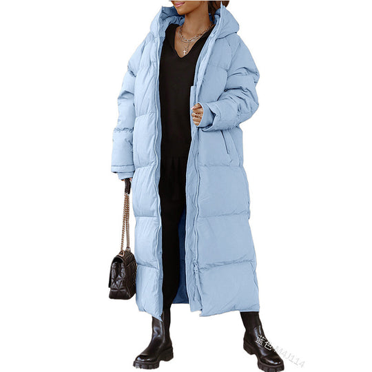 Damen Lange gesteppte Winterjacke EB