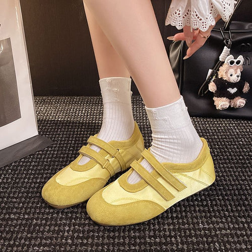 Damen bequeme Sneaker mit doppeltem Klettverschluss EB