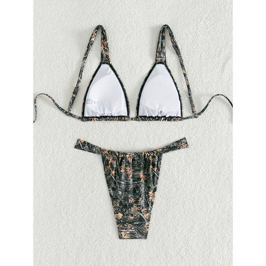 Damen Triangel-Bikini mit floralem Design EB