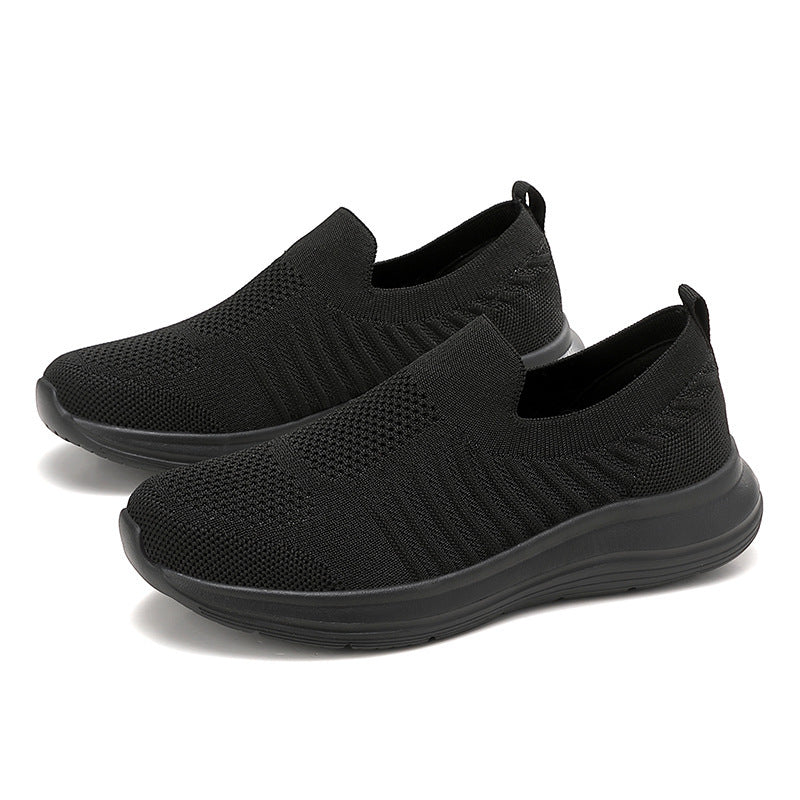 Damen Leichte Slip-On Sneakers mit atmungsaktivem Obermaterial und dämpfender Sohle EB
