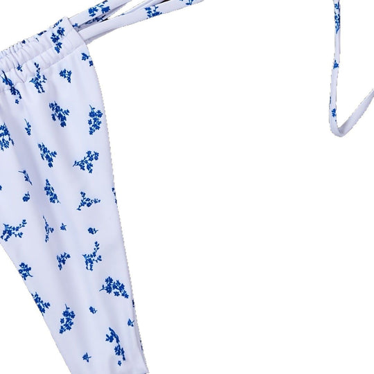 Damen Triangel-Bikini mit blumigem Muster und anpassbarem Bindesystem EB