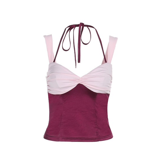 Damen Crop-Top mit schulterfreiem Design und raffinierten Rüschendetails EB