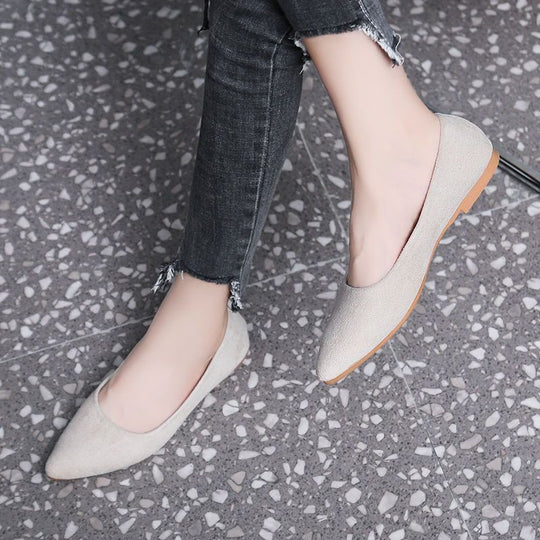 Damen Elegante Ballerinas mit spitzem Design und weicher Polsterung EB