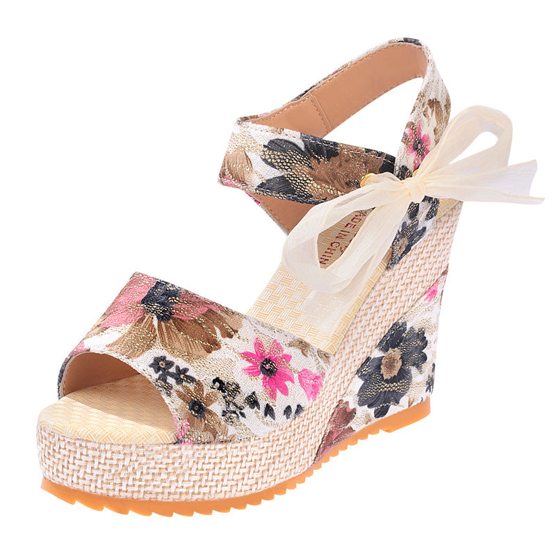 Damen Sandalen mit Keilabsatz EB
