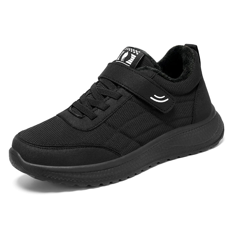 Damen nan gefütterter Komfort-Walking-Sneaker mit niedrigem Schaft, Klettverschluss und stoßabsorbierender EVA-Dämpfung EB