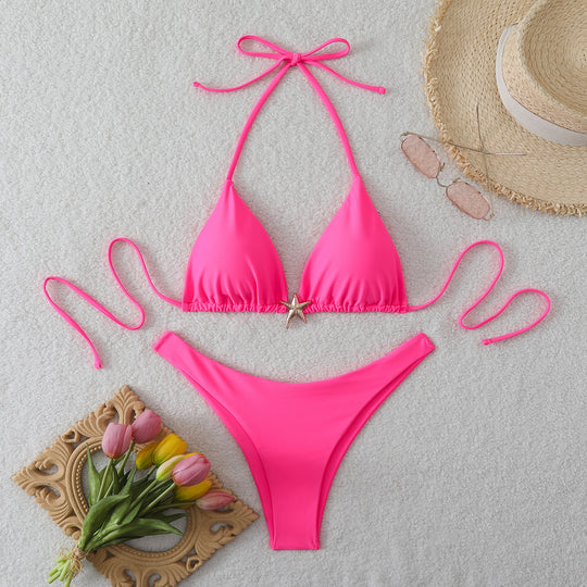 Damen Triangel-Bikini mit modischem Stern-Detail EB