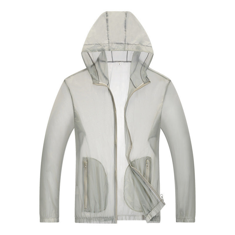 Herren ultraleichte Regenjacke mit verstellbarem Kapuzenbereich und reflektierenden Elementen EB