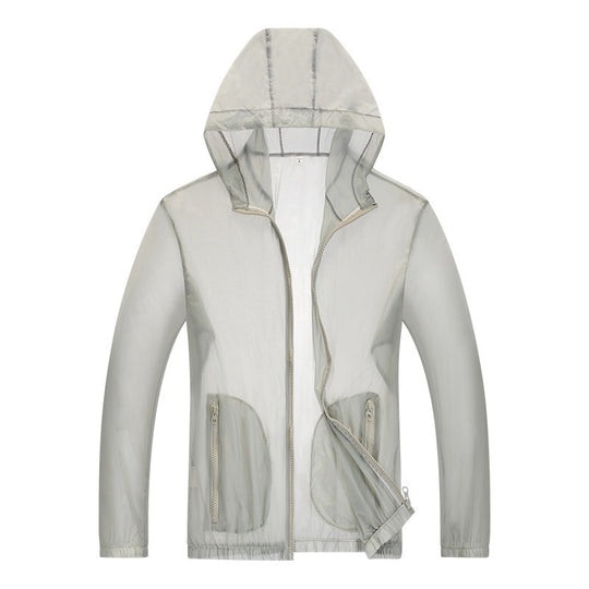 Herren ultraleichte Regenjacke mit verstellbarem Kapuzenbereich und reflektierenden Elementen EB