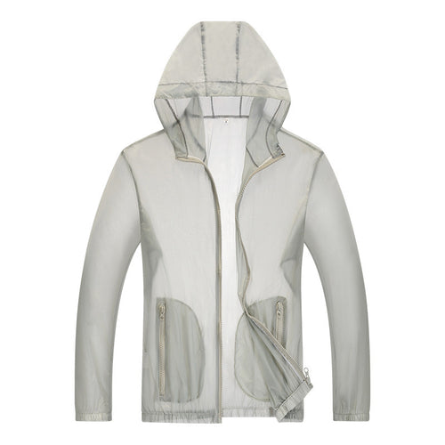 Herren ultraleichte Regenjacke mit verstellbarem Kapuzenbereich und reflektierenden Elementen EB