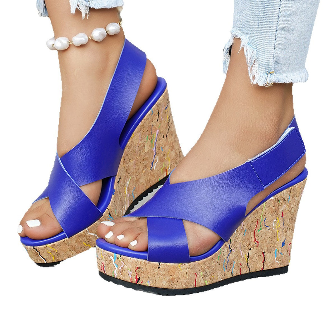 Damen Wedge-Sandalen mit modernem Kork-Design und komfortablem Riemensystem EB