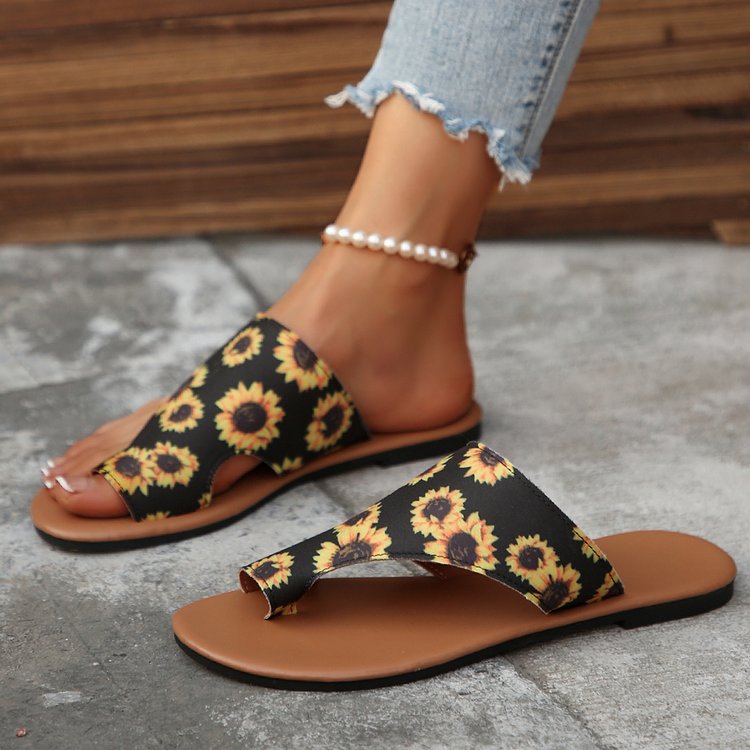 Damen Zehentrenner-Sandalen mit modischem Denim-Design und komfortablem Fußbett EB