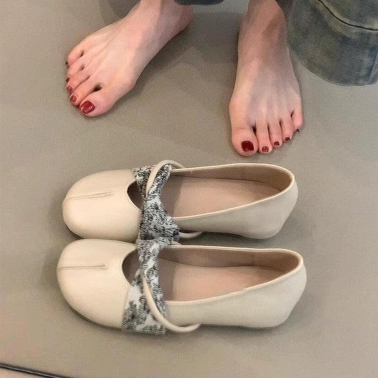Damen modische Ballerinas mit dekorativem Riemchen und hochwertigem Innenfutter EB