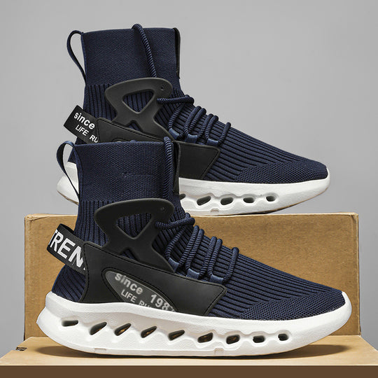 Damen Sportliche Lauf-Sneaker mit elastischem Strick-Obermaterial und rutschfester Sohle EB
