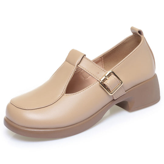 Damen Mary Jane Schuhe mit verstellbarem Riemen und bequemen Blockabsatz EB