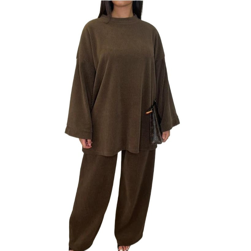 Damen Bequemes und stylisches Lounge-Set aus Rippstrick EB