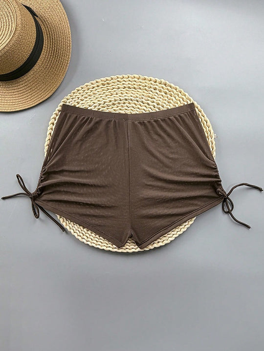Damen Bade-Shorts mit verstellbaren Seitenbändern EB
