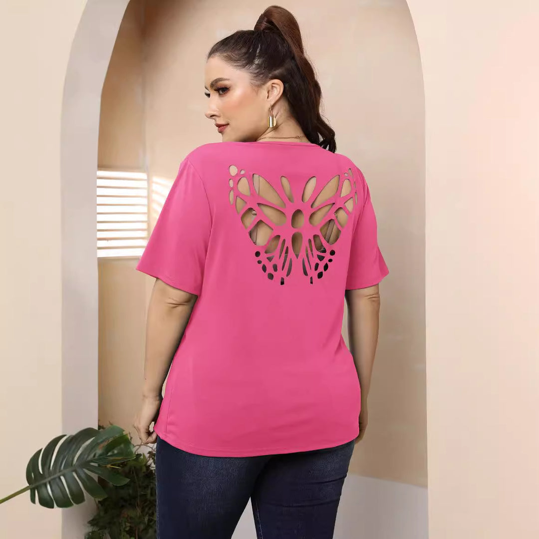 Damen modisches Basic T-Shirt EB