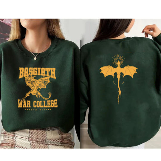 Damen Sweatshirt mit kreativem Drachenmotiv und einzigartigem College-Design EB