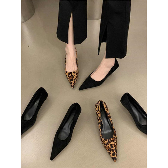 Damen modische spitze Pumps mit elegantem Absatz EB