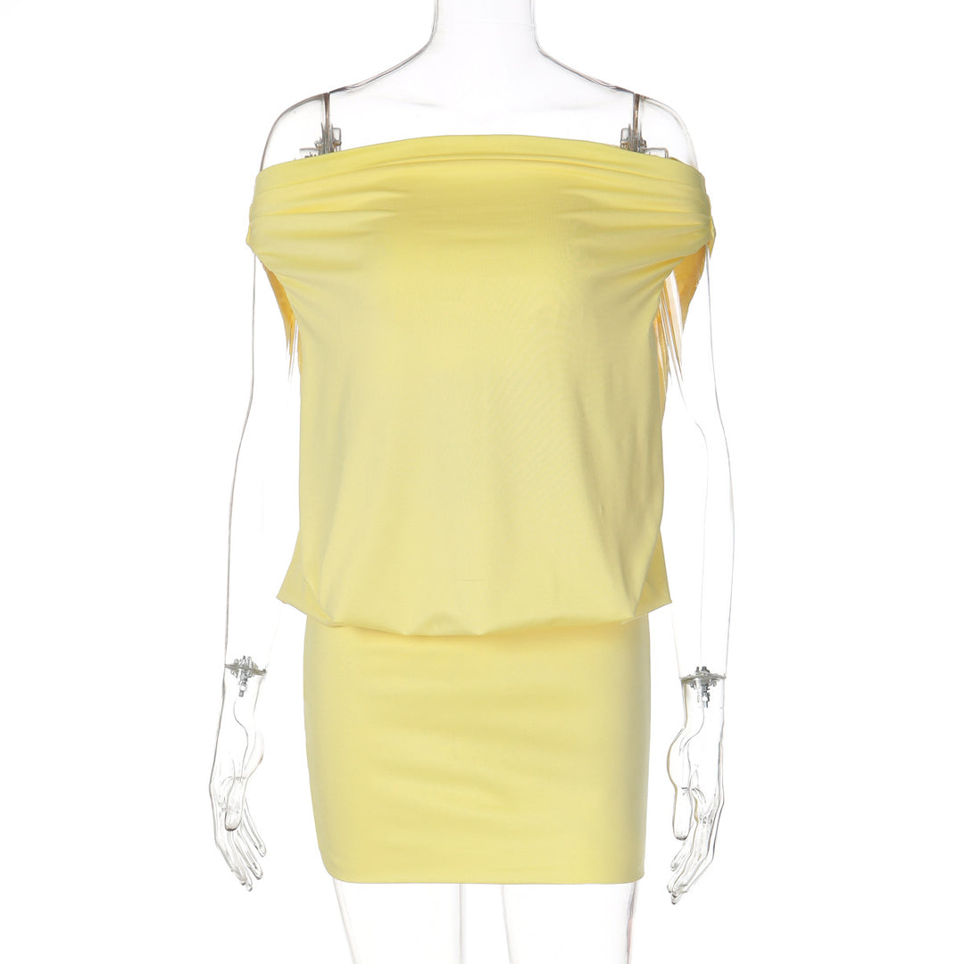 Damen Off-Shoulder Minikleid mit fließendem Design EB