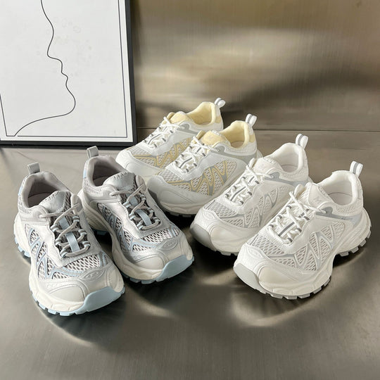 Damen Sportliche Trail Sneakers mit atmungsaktiver Mesh-Oberfläche und rutschfester Sohle EB
