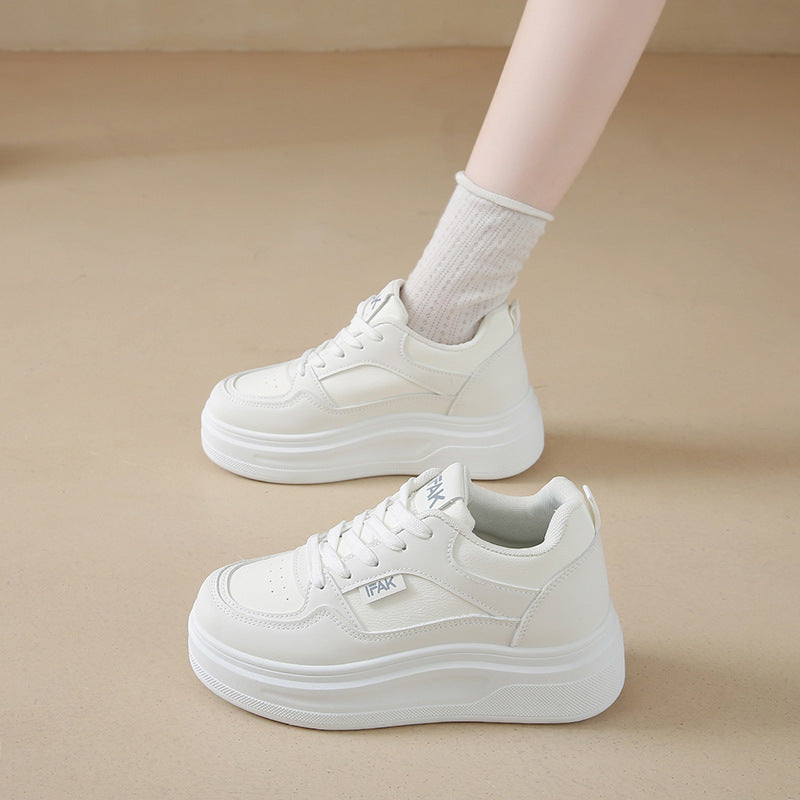 Damen modische Plateausneaker mit gepolsterter Sohle und atmungsaktivem Obermaterial EB