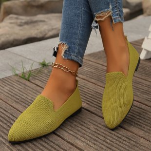 Damen Elegante Slip-On Ballerinas mit atmungsaktivem Gewebe EB
