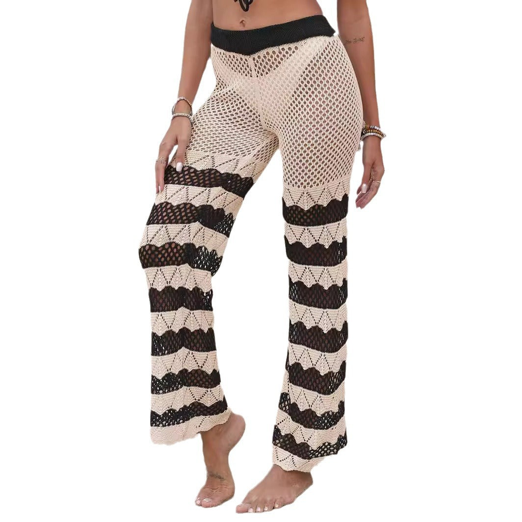 Damen gehäkelte Strandhose EB