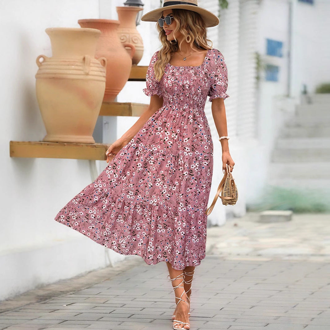 Damen Maxikleid mit Blumenmuster EB
