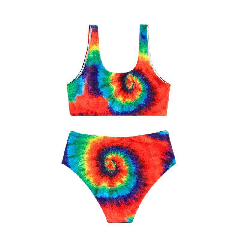 Damen Bikini-Set mit lebhaftem Spiralmuster EB