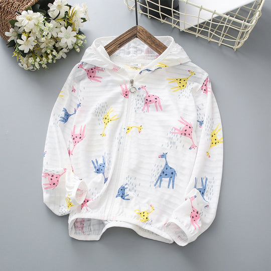 Unisex nan leichte atmungsaktive Kinder Dinosaurier Druck Kapuzenjacke mit Reißverschluss vorne EB