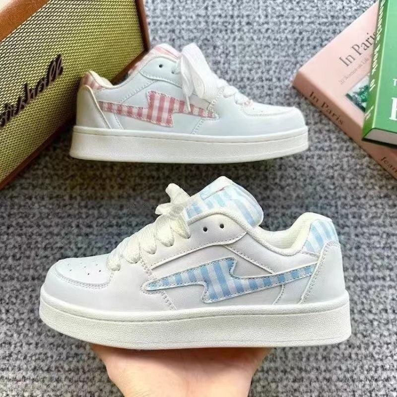 Damen Sportliche Sneaker mit kariertem Design und bequemer Dämpfung EB