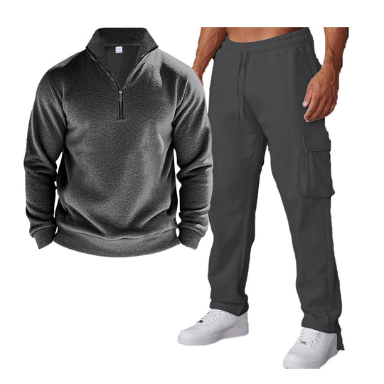 Herren Sportanzug mit praktischer Zip-Kragen und seitlichen Eingrifftaschen EB