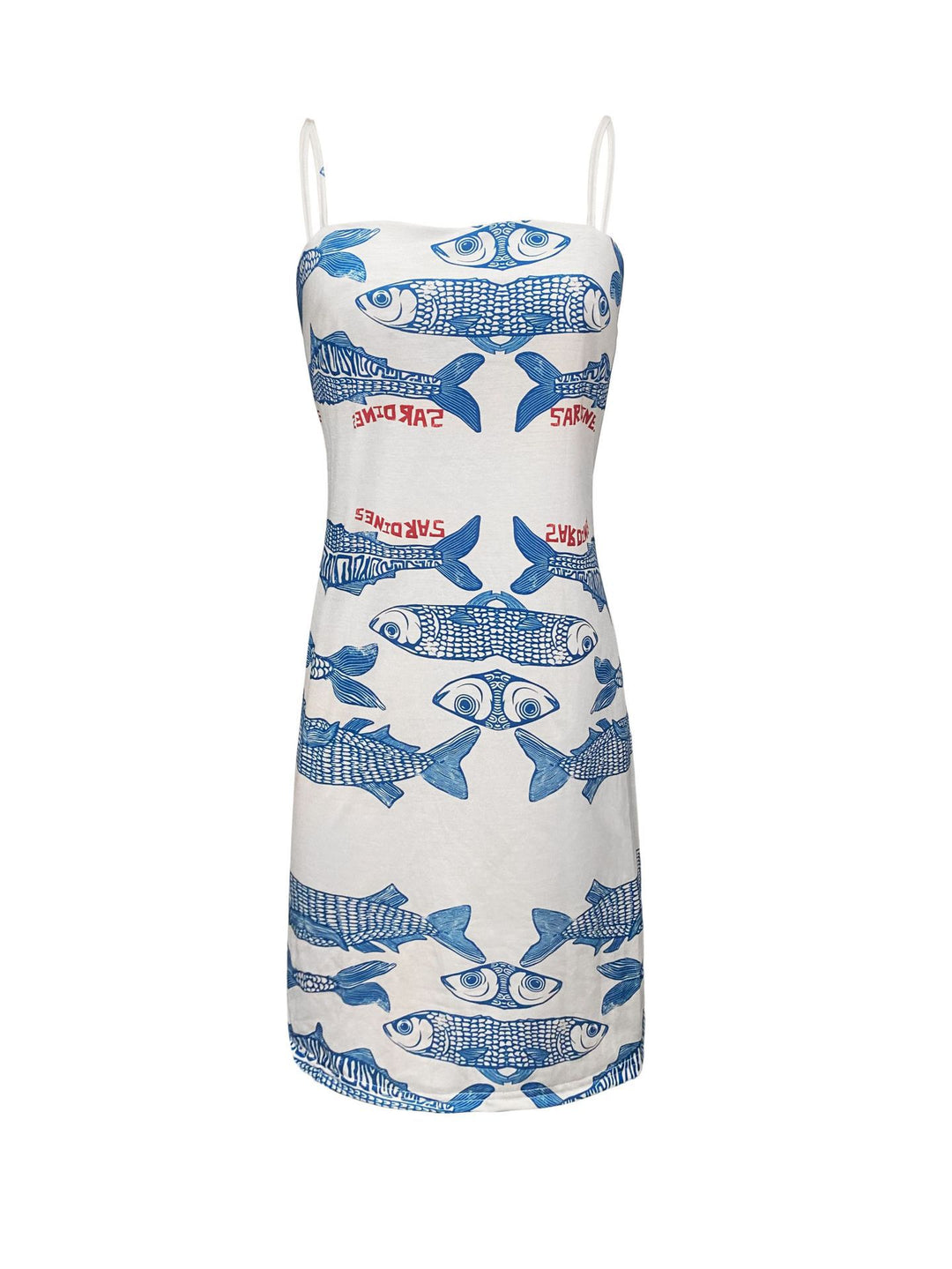 Damen Sommerliches Strandkleid mit einzigartigem Fischmuster EB