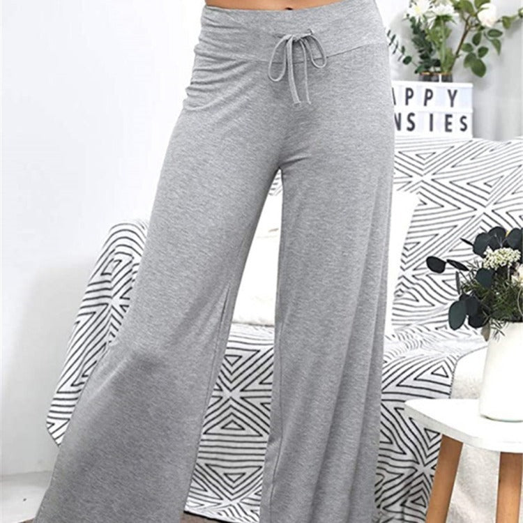 Damen Weite Freizeithose mit Kordelzug und lockerer Passform EB