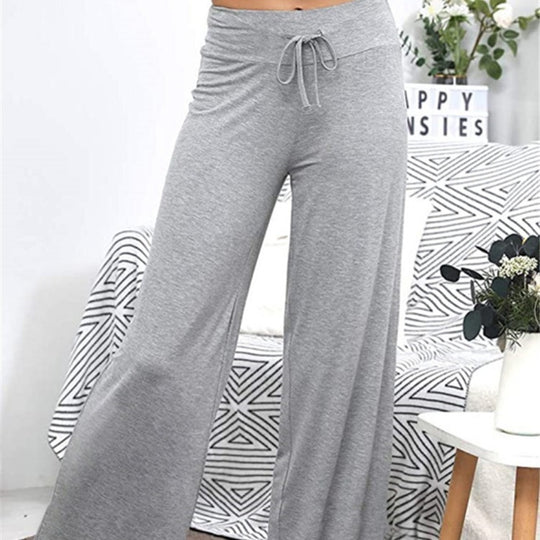 Damen Weite Freizeithose mit Kordelzug und lockerer Passform EB