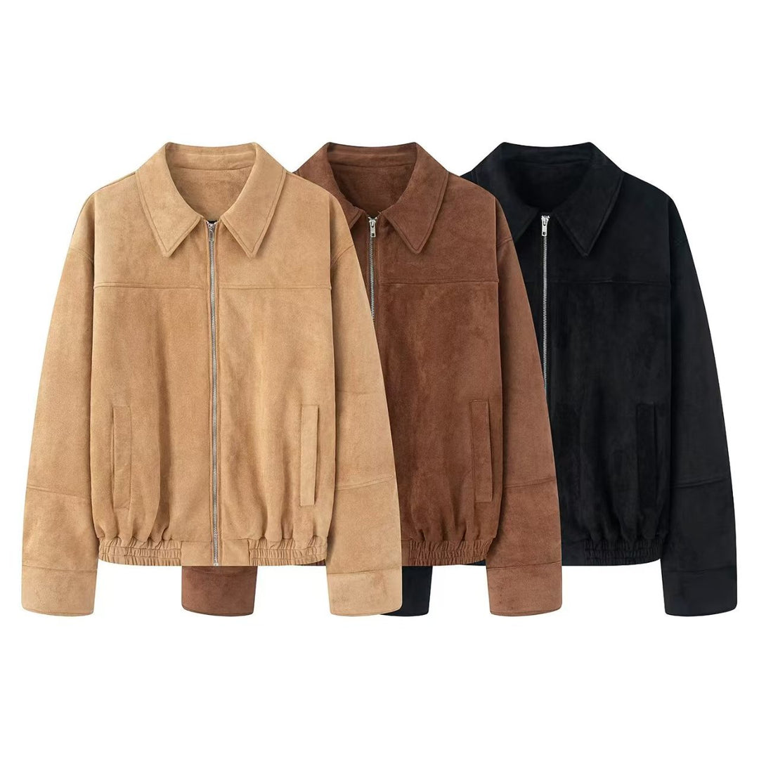 Damen modische Steppjacke mit elastischem Bund und praktischen Taschen EB