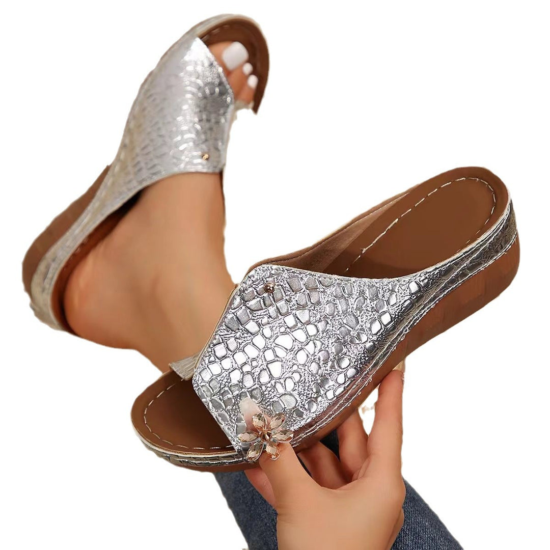 Damen Glänzende und elegante Sandalen EB