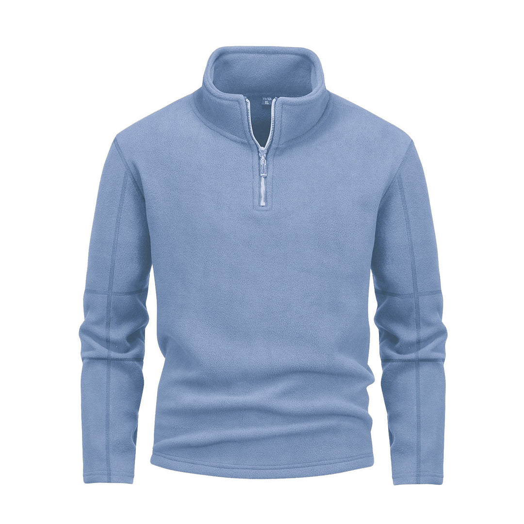 Herren nan Fleece-Halbzip-Pullover mit Stehkragen und flauschiger Mikrofleece-Qualität EB